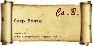 Csép Beáta névjegykártya